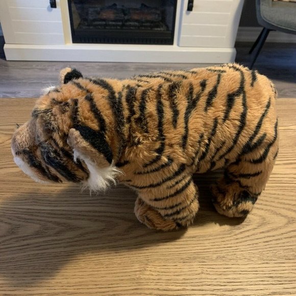 TY Tygger Tiger 1989 Plush Brown Black White Vintage Cat Stuffed Retired 17" HTF - Picture 2 of 5